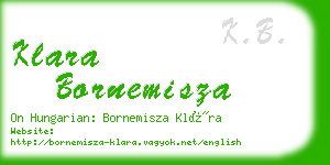 klara bornemisza business card